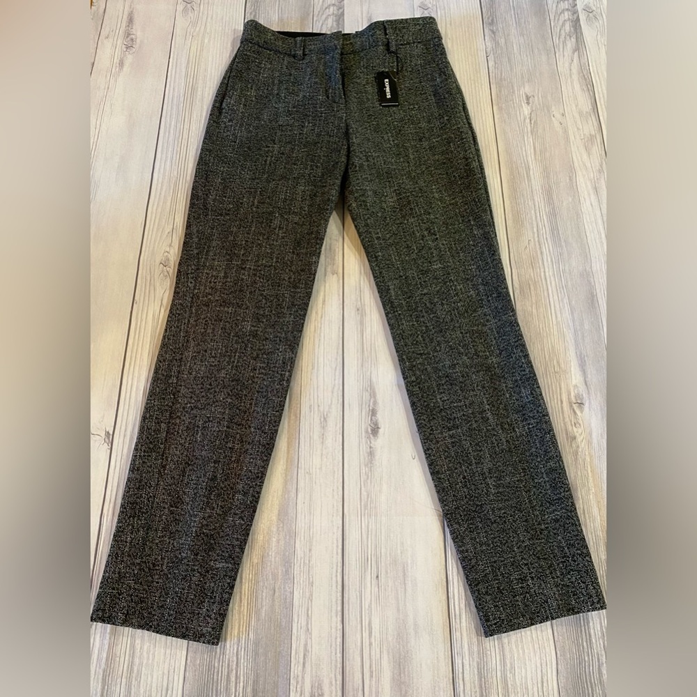 Express Pants Womens XXS Gray Columnist Ankle Pant Mid Rise NEW!